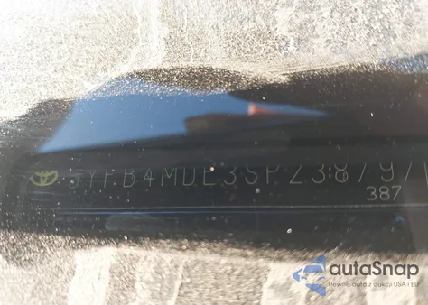 2025 Toyota Corolla Le z USA, uszkodzony, nr VIN 5YFB4MDE3SP238797